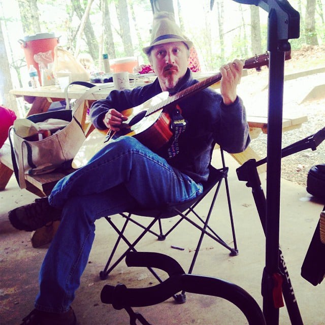 Bruce with a guitar